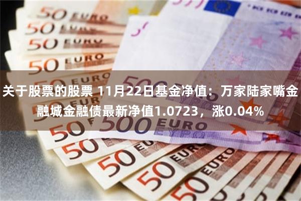 关于股票的股票 11月22日基金净值：万家陆家嘴金融城金融债最新净值1.0723，涨0.04%